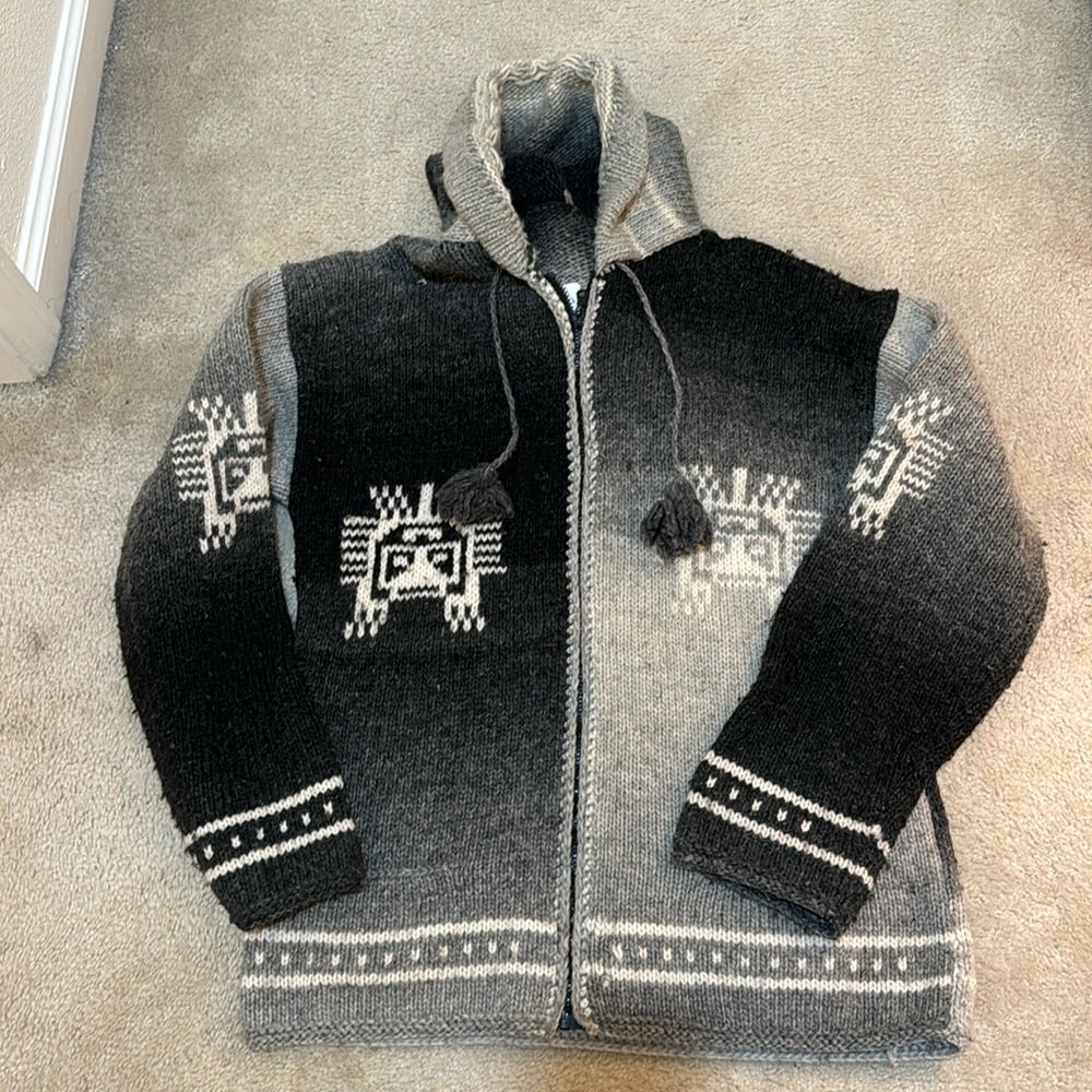 Vintage Hooded Cardigan Sweater